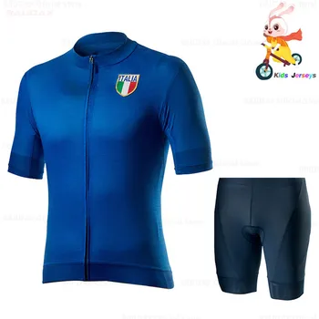 Ropa De Mujer 2021 Novo Ltaly Otrok Kolesarski Dresi Fant je Ropa Ciclismo Short Sleeve Jersey Boys GORSKO Kolo Oblačila Prilagodljiv
