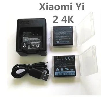 Za riginal Xiaomi YI 4K Baterije AZ16-1 USB Dvojni Polnilec Za yi 4K+ Akcijski Fotoaparat Lite Pribor 1400mAh Baterija za ponovno Polnjenje