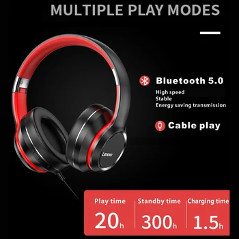 Lenovo HD200 Slušalke Bluetooth Brezžične Računalniške Slušalke BT5.0 Dolgo Pripravljenosti Življenje Z šumov za Xiaomi Mi 9