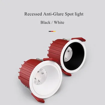 LED Downlight Zatemniti 12W 7W LED Vgradne Stropne Downlight 220V 110V Spot luči za uporabo v zaprtih prostorih Foyer,Dnevna Soba razsvetljavo Fixturs