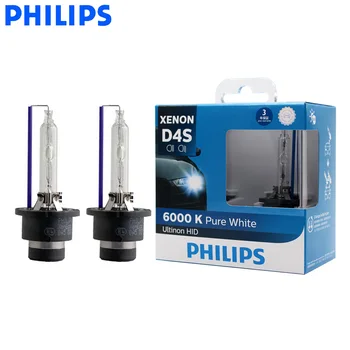 Philips D4S 42402WX 35W Ultinon HID 6000K Cool Blue Xenon Bele Svetlobe, ki Samodejno Nadgradnjo Smerniki Žarnice Flash kratka, Par