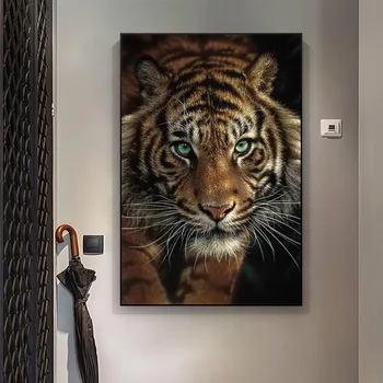 Afriški Divji Tigri Živali Platno Slikarstvo na Steno, Plakatov in Fotografij Wall Art Dekorativne Slike za dnevno Sobo Cuadros