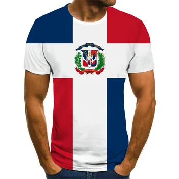 3d zastavo tiskanje moška T-shirt priložnostne posadke vratu visoke kakovosti Ulica priložnostne obrabe šport par T-shirt