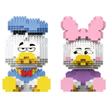 Mickey Minnie Diamond Blok Donald Daisy Mini Slika Smešno Obraz Mikro Zidarske Opeke Model Igrače Za Otroke