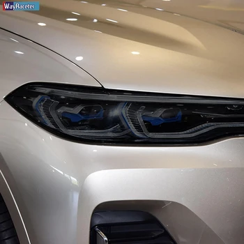 2 Kos Avtomobilski Žarometi Zaščitno folijo Žaromet Obnovo Pregleden TPU Črno Nalepko Za BMW X7 G07 2019 2020 - Dodatki