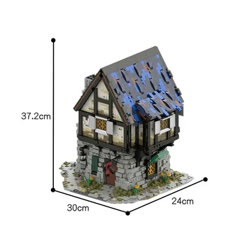 Street View House Model srednjeveško irena pedrolini Konstruktor Izobraževalne Igrače Scene Stavbe, Bloki, Opeke Za Otroke Fantje Darilo