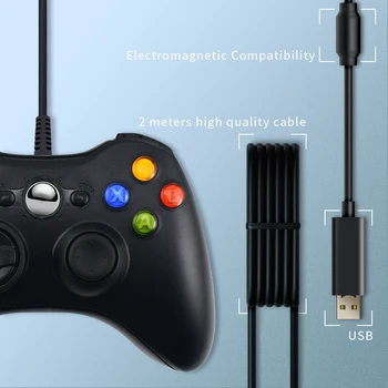 ZOMTOP USB Žična Gamepad za Xbox 360 /Slim upravljalnik za Windows 7/8/10 Microsoft PC Krmilnik Podporo za Pare Igre
