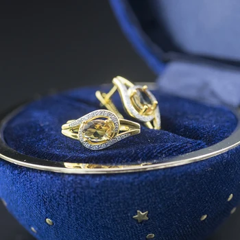 Bolai zultanite uhani 925 sterling srebro rumena pozlačeni barva spreminja, nano diaspore gemstone nakit za ženske, darilo