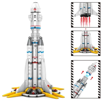 332PCS Tava Zemlji Raketa Gradnik Spaceport Space Shuttle Začetek Center Opeke Otroci Igrače Legoings Tehnika WJ077