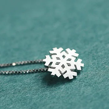 TY103 S925 srebro snežinka ogrlica za ženske kratke clavicle verige, sveže in preprost obesek dodatki