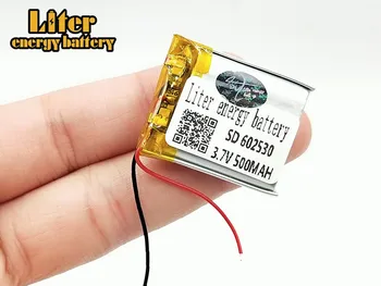 3,7 V 602530 500mAh litij-polimer baterija za Polnjenje Li-ion Celic Za mikrofon, MP3, GPS Pametno Gledati Branje Pero Brezžični Miši