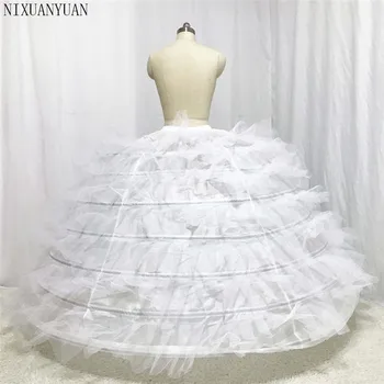 Modna Poročna Petticoat Sedem Plasti s Težko Tila za Zabuhle Poročni Obleki 2021 za Poroko Obleko Napihovalka Obleko