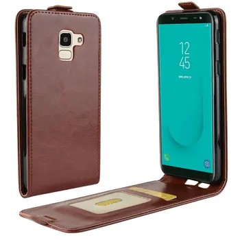 Luksuzni Retro Usnja Kritje velja za Samsung Galaxy J6 2018 J600 SM-J600F J600G 5.6