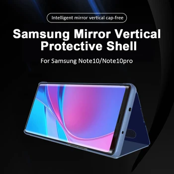 Ogledalo Ohišje Za Samsung Galaxy Note 10 Plus 9 8 S10 S8 S9 Plus S10E Jasen Pogled Projekcijska Stojala Pokrovček Za Samsung Note 10 Pro