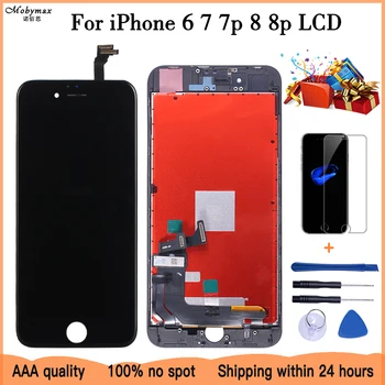 Odlična 3D Dotik Razred AAA Pantalla Za iPhone 8 Zaslon Računalnike Skupščine Ne Dead Pixel Za iPhone 7 7 Plus 8 LCD Plus