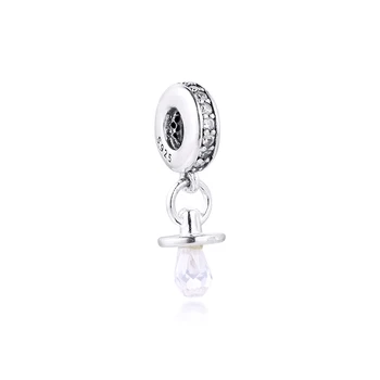 Ustreza Zapestnico Pandora Resnično 925 Sterling Srebrni Biseri Cucla Srebro Visijo Čar za DIY, zaradi Česar Ženske, Nakit kralen perles