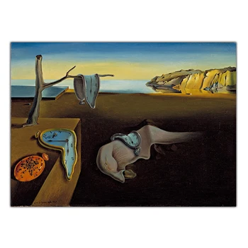 Citon Salvador Dalí《Obstojnost Pomnilnik in postmoderni okvir》Platno Umetnosti Oljno sliko Umetnine dekor Doma Dekoracijo