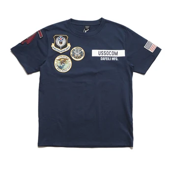 2020 Kratek Rokav Hip Hop USSOCOM AIR FORCE Emblem Posadke Vratu Bela Črna Človek T-shirt Tiskanje Bombaž Unisex Majica s kratkimi rokavi Moški