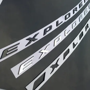 3D ABS EXPLORER Osnovnih Črk Kapuco Emblem Chrome Logotip Značko Nalepke za leto 2011 2012 2013 2016 Ford Explorer Šport