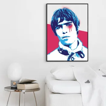 Liam Gallagher Glasbeni Plakat Hip Hop Rap Glasbe Band Star Plakat Steno Umetnosti Slikarstva Sobi Doma Dekor Platno, Tisk