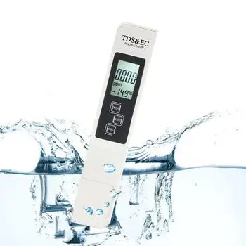 Začetni PH TDS ES Meter Tester Temperatura Pero Digitalni LCD Vode Čistosti PPM Filter Hydroponic Akvarij Bazen Tester Natančnost 0.1