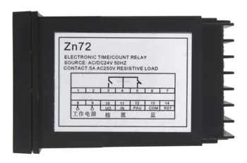 ZN72 serije digitalni časovni rele števec AC 220V AC/DC 24V 12V DC 5V štetje rele