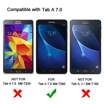 Silicij Tablet Protecter Ohišje Za Samsung GALAXY Tab A 7.0 2016 T280 T285 Anti-prah Težka Tablet Padec Podpore Primeru+Film+Pen