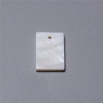 12x18mm Naravnih pravokotnik biserovine lupini čar obesek za diy uhan nakit, izdelava ogrlica choker Pribor iskanje
