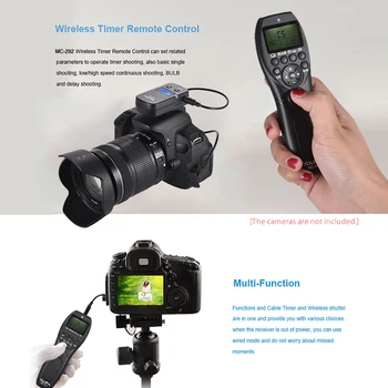 YouPro MC-292 DC0/DC2/N3/S2/E3/E2 2.4 G z Brezžičnim Daljinskim LCD Timer za Sprostitev Zaklopa Kanalov za Canon/Sony/Nikon/Fujifilm