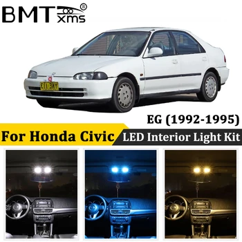 BMTxms 6Pcs Canbus Auto Led Notranja Kupola Trunk Žarnice registrske Tablice Luč Za 1992-1995 Honda Civic 5 EG EG4 EG5 EG8 EG9