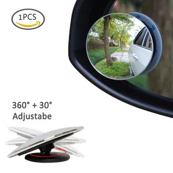4PCS Avto Notranje zadeve Rearview Mirror Sub 360 Stopinj Vrtljiv Avto Blind Spot Ogledalo Auto Saftety Ogledala
