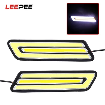 LEEPEE Super Svetla Vključite Signal Sijalke 1 Par Prilagodljiv COB Obračanje Luči LED Avto DRL Dnevnih Luči