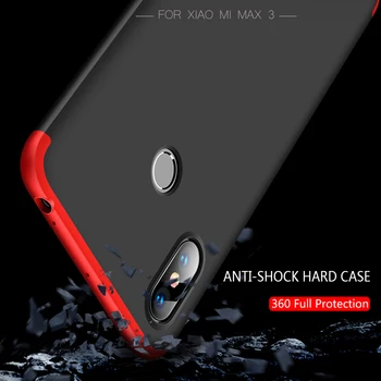 GKK primeru Telefon za xiaomi mi max 3 primer 3 v 1 design 360 Popolno zaščito Anti-knock Shockproof za Xiaomi max3 Telefon hard cover
