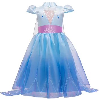 Elsa Anna Obleko Poletje Poročne Obleke za Dekleta Malčka Elsa Kostum Halloween Carnival otroške Kostume Princesa Obleko Gor
