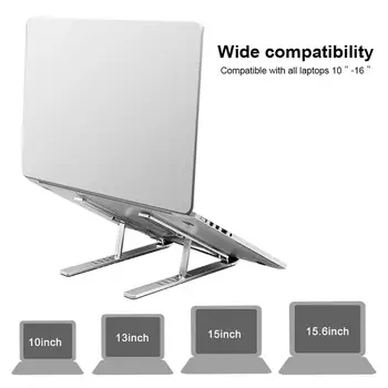 Zložljivi Laptop Stand Držalo Aluminij Nastavljiv PC Računalnik, Prenosnik Tablet Stojalo Podporo za Macbook Pro Air 10-16 palčni