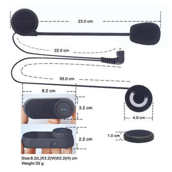 FreedConn T-COMOS Motoristična Čelada Slušalke Bluetooth Interkom Vodotesne Slušalke za Prostoročno uporabo Slušalke Motocikla Slušalke