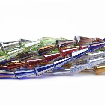 3*6 mm 200pcs Stolp obliko Upscale Avstrijski kristalno kroglice erlenmajerico Visoke kakovosti svoboden kroglice steklene oskrbe zapestnica Nakit DIY