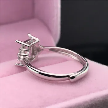 Angel sanje OKT obliko obroči podlagi S925 srebrni prstan znanja kolenom vile nastavitev kamen vdelan nakit modni DIY ženske lepo