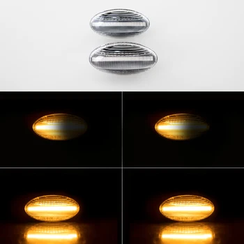 Dynamic LED Strani Marker Svetlobe Repetitorja luči Za Peugeot 206 207 307 407 Partner, Citroen Strokovnjak Berlingo Xsara Elysee Jumpy C3 C5