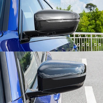 Za BMW Serije 3 G20 G21 2019 2020 Black/Carbon Fiber Videz Rearview Mirror Pokrovi za Avtomobilska Vrata Krilo Ogledalo Zajema Zamenjavo