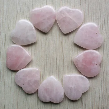 Debelo 10pcs/veliko Trendy dobre kakovosti naravnega kamna roza srce čare obeski za nakit, ogrlico, zaradi česar 35mm brezplačna dostava