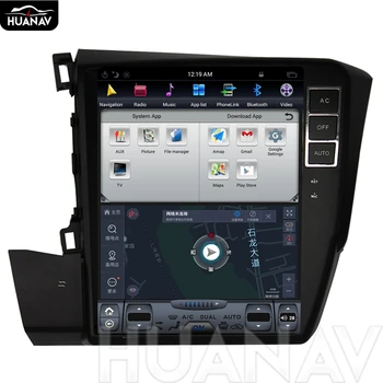 Tesla Android 7.1 Št DVD predvajalnik, GPS Navigacija Za Honda Civic 2012 2013 Avto radio palyer vodja enote diktafon Samodejno 32GB