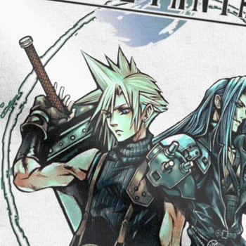 Moška T Majica Oblak & Sephiroth Prosti čas Tees Final Fantasy VII Video Igre Tshirts Crewneck Oblačila Tiskanje
