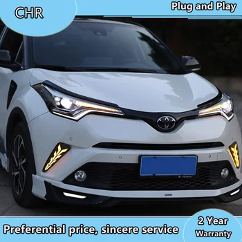 Avto Styling za 2018-2019 Nova Toyota CHR Žarometi VSE LED Smerniki DRL Bi-LED Objektiv Visoka Nizka Žarek LED z dinamično obrnite signl