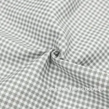 160 cm*50 cm Siva Kariran Tiskane Bombažne Tkanine za Dom Posteljnina Tekstilna Dekoracija Cousions Blazine Mozaik Telas Šivanje Tkiva