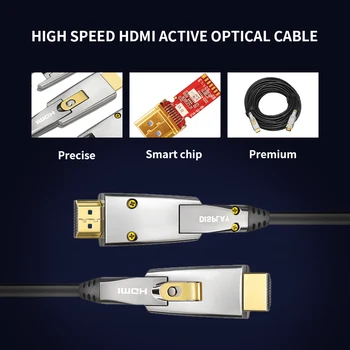 Optični kabel hdmi 4k ultra hd v visoki hitrosti HDR eARC za HD TV Box Projektor PS4 vlakna, optični hdmi 2.1 kabel 8k 10m