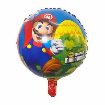 10pcs Super Mario folija Baloni 18 inch Modra Rdeča Round Baloni za Rojstni dan Stranke Mario Bros Mylar baby Balon Dekoracijo dobave