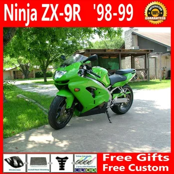 New vroče modeliranje oklep komplet za Kawasaki ninja ZX9R 1998 1999 zelena črna fairings nastavite ZX9R 98 99 PL39