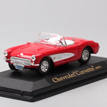 1:43 obsega klasičen retro 1957 Chevrolet Corvette C1 chevy Vette Diecast Vozila avto igrača model sličice otroška trgovina s spominki