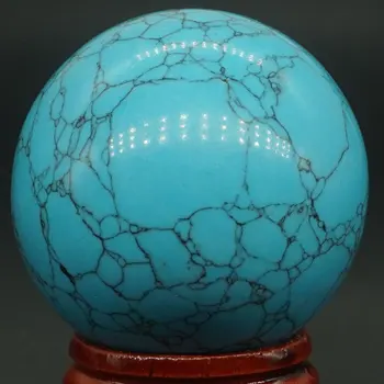40 MM Gemstone, Modra, Turkizna Področju Kristalno Kroglo Reiki Healing Svetu Doma Dekor